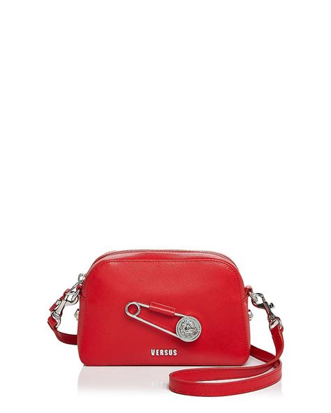 Versus Versace Safety Pin Leather Crossbody 